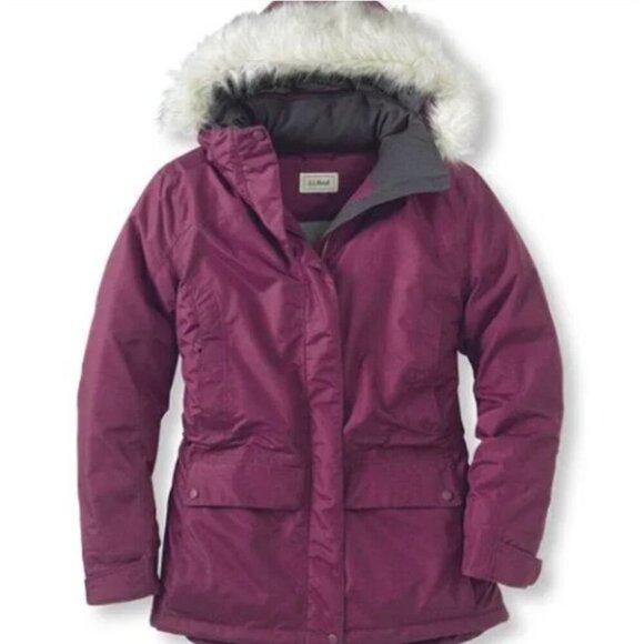 NWT LL Bean Baxter State Parka Women's Winter Pink Insulated Jacket Size S - Picture 1 of 7